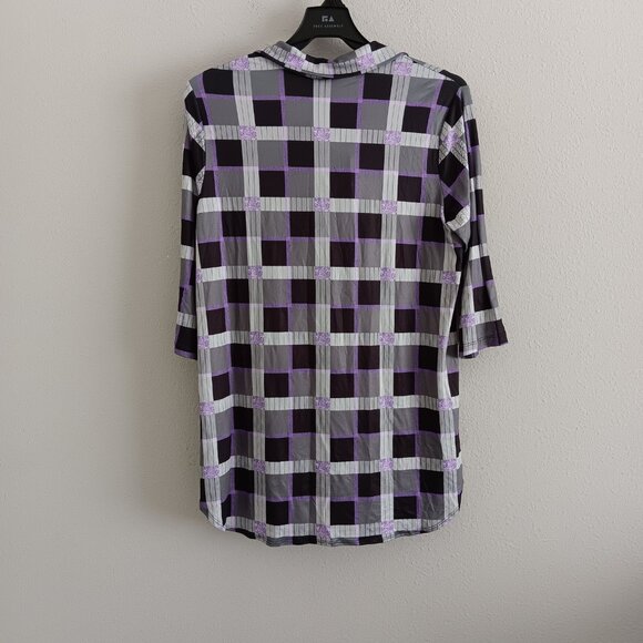 Women with Control Petite Plaid Tunic - Size PL a62178 - Picture 4 of 4